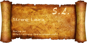 Streng Laura névjegykártya